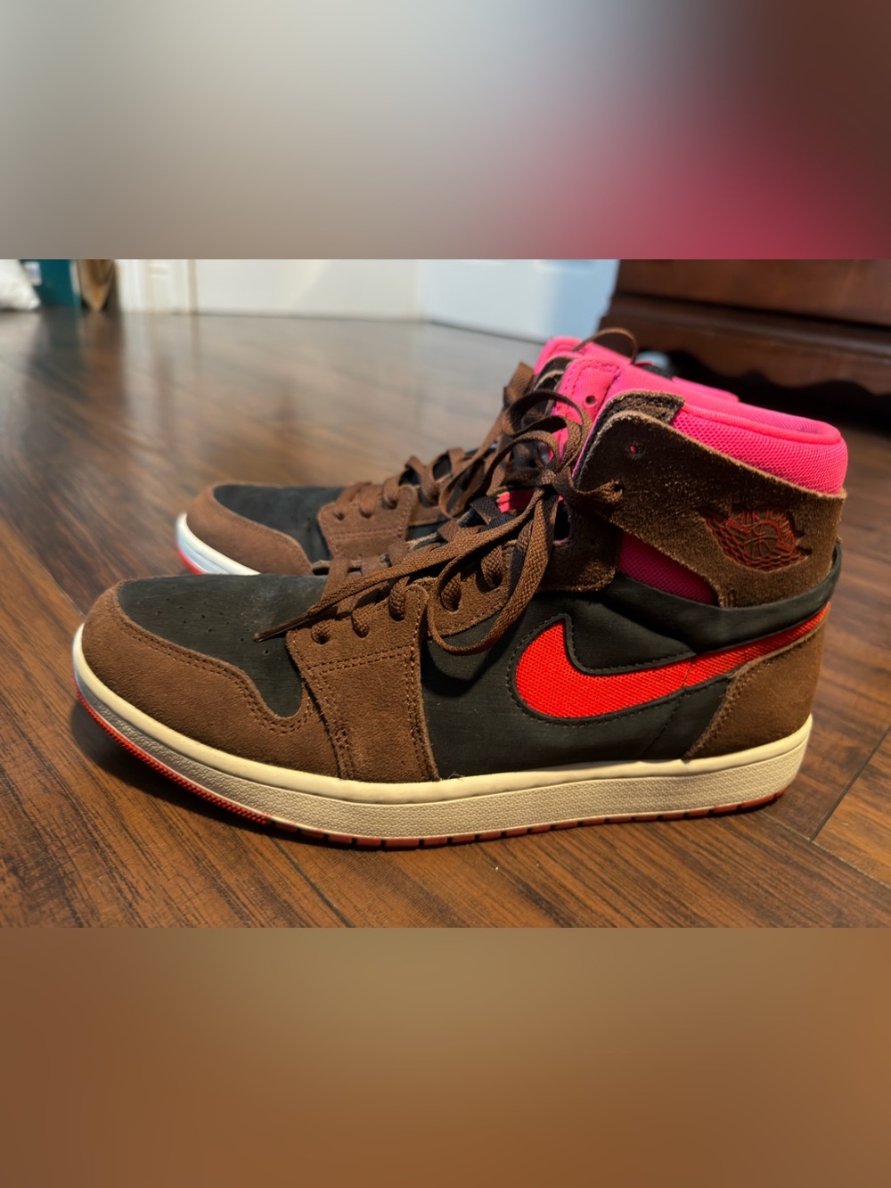 Nike High-Top Sneakers in Brown, Black, Red, Pink